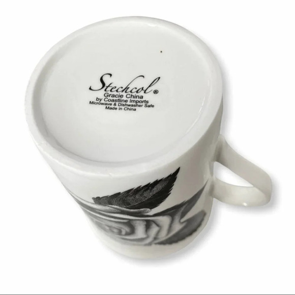 Stechcol Gracie China  Black & White Rose Tea Mug - Picture 4 of 5